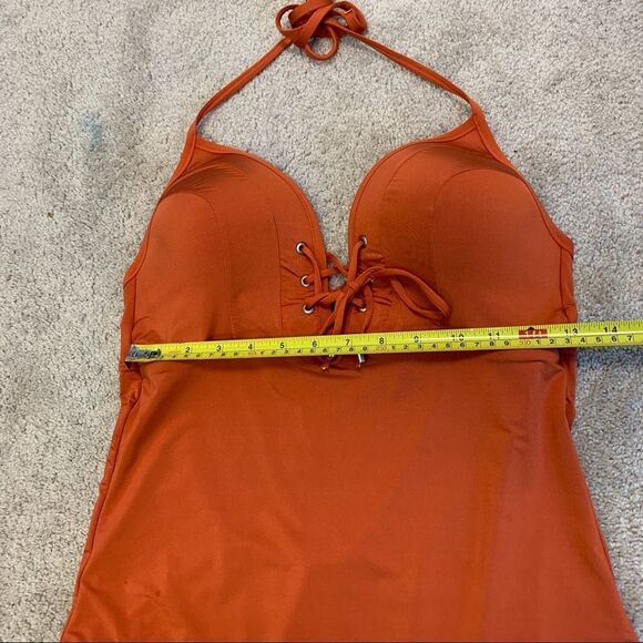 Niptuk Laceup one piece swimsuit burnt orange Sz CAN12/US10 - Picture 6 of 8